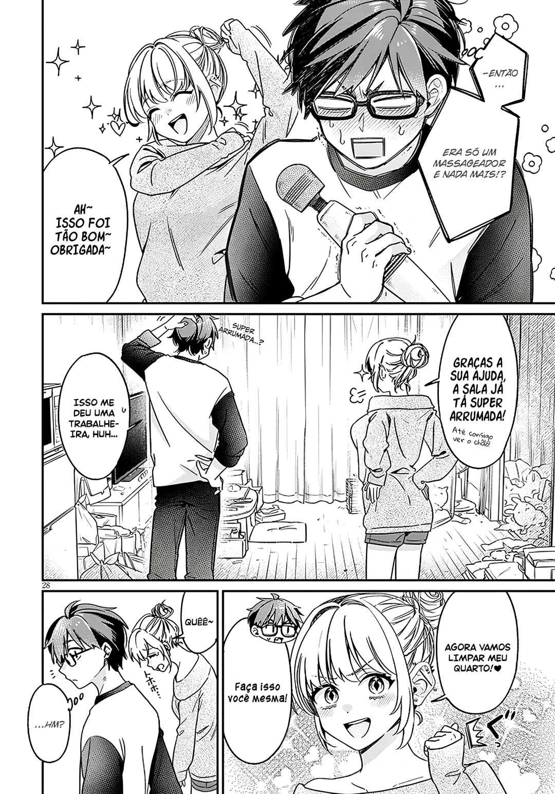 Kuse Tsuyo Kanojo wa Toko ni Izanau — Cap. 3, pág. 28