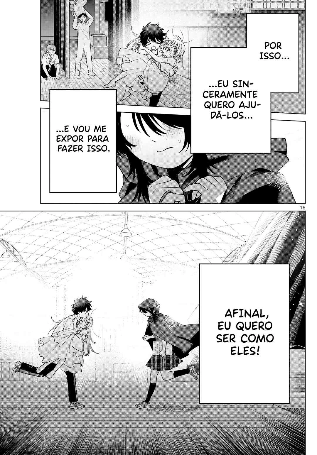 Momose Akira no Hatsukoi Hatan-chuu. — Cap. 57, pág. 15